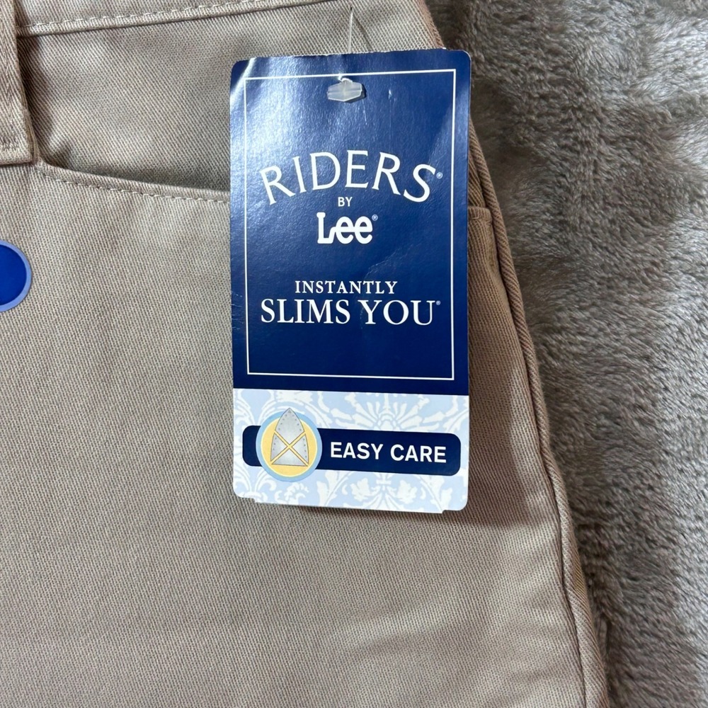 Riders by Lee Womens Khaki Pencil Midi Skirt Comfort Stretch Waist 12M W403516 - Picture 3 of 10